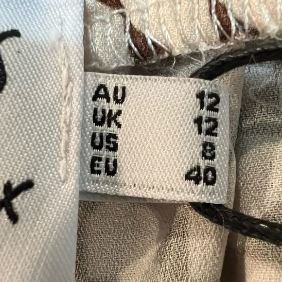 Princess Polly Brown & Cream Checkered Pull on Pants. Size 8. NWT. - Picture 8 of 11